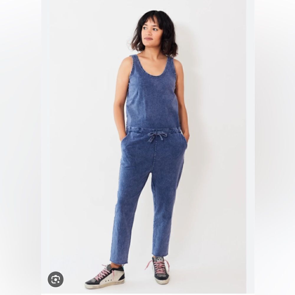 Frank and Eileen tank jumpsuit in mineral navy